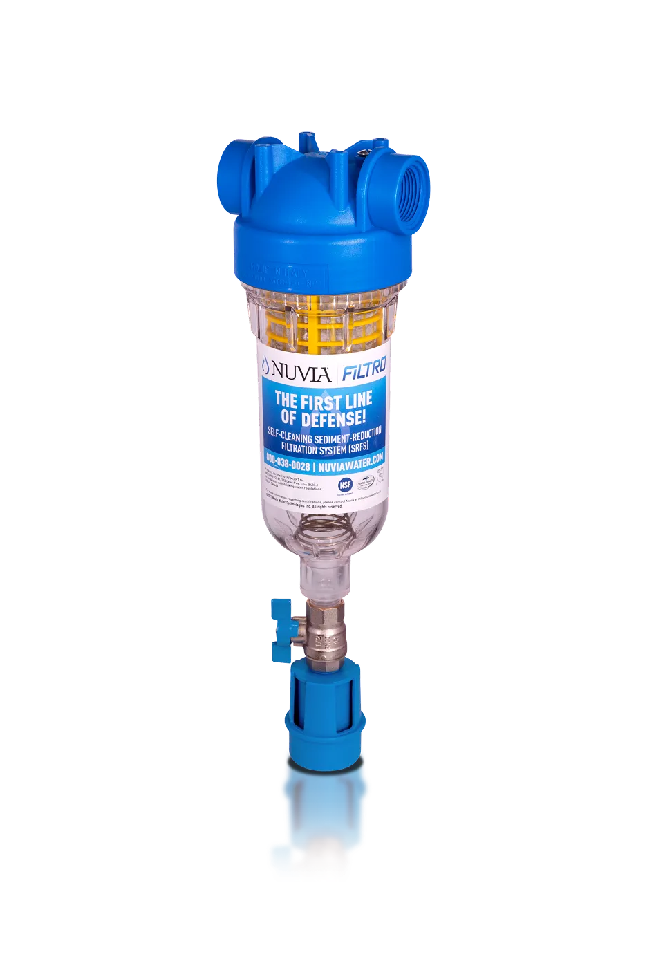 Nuvia Filtro whole-house water filtration system – high-efficiency sediment and chlorine reduction for clean, safe water