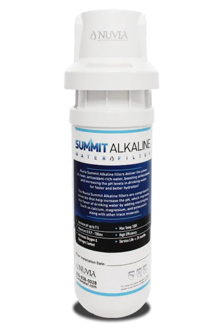 Nuvia Summit Alkaline water filter – enhances hydration with mineral-rich, antioxidant water up to pH 9.5
